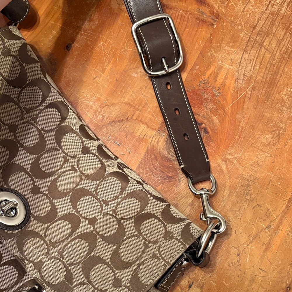 Brown Patterned Shoulder Bag - image 3